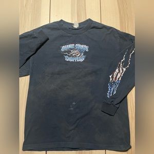 Orange County Choppers American Flag Motorcycle L/S‎ Shirt